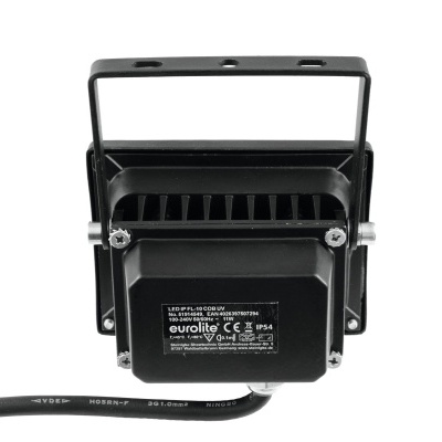 Projetor LED preto Eurolite com suporte e cabo