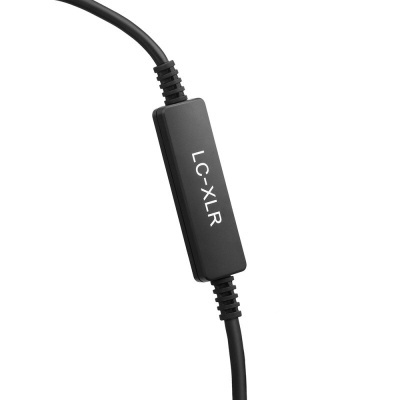 Cabo preto com conector LC-XLR branco