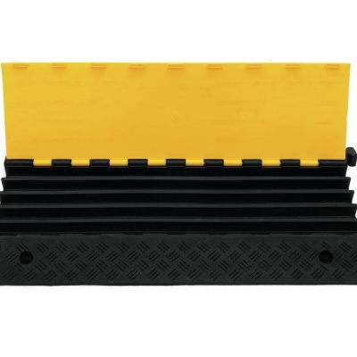 Detector de cabo em borracha preta com parte superior amarela