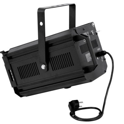 Projetor de luz preto com cabo e alça