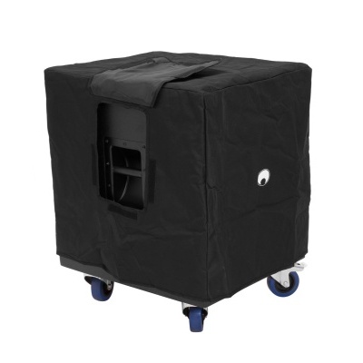 Capa protetora preta com rodas para equipamento