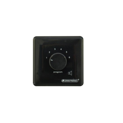 Painel de controlo preto com botão rotativo e marca DRAVITRONIC