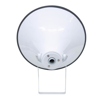 Reflector metálico branco com estrutura de suporte