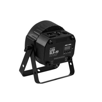 Projetor LED preto com suporte ajustável