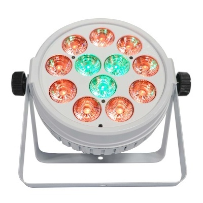 Refletor LED redondo com luzes vermelhas e verdes