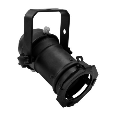 Projetor de iluminação preto de metal com suporte ajustável