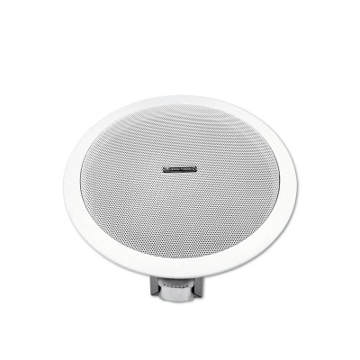 Coluna embutida redonda branca com grelha metálica