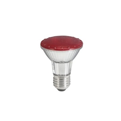 Lâmpada LED PAR30 com topo vermelho e base metálica
