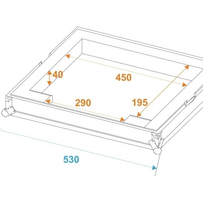 Desenho técnico de estrutura metálica com dimensões em milímetros
