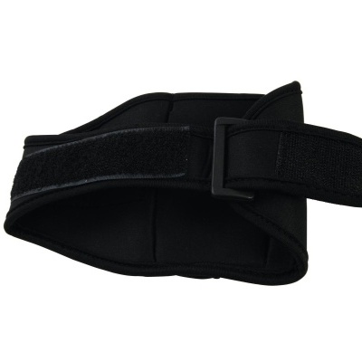 Cinta preta de suporte ajustável com velcro e fivela