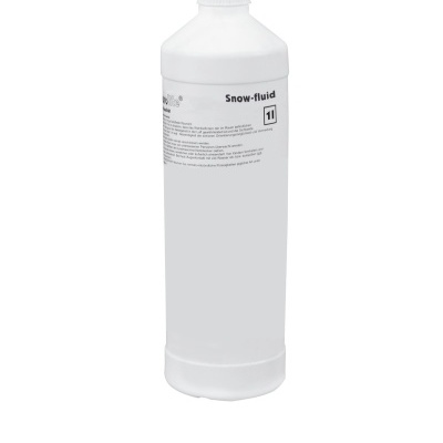 Frasco plástico branco rotulado Snow-fluid com tampa de rosca