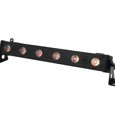 Refletor de luz LED preto com sete lâmpadas circulares