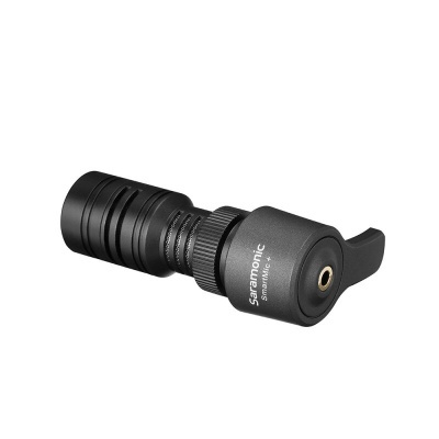 Microfone direcional preto Saramonic SmartMic+