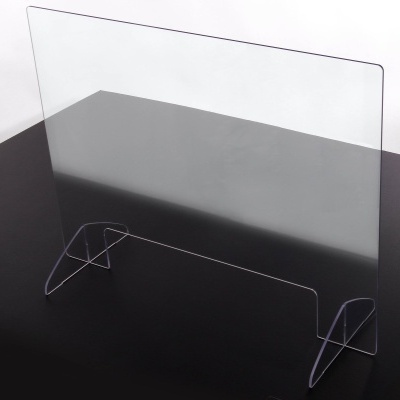 Protetor de acrílico transparente com suporte lateral