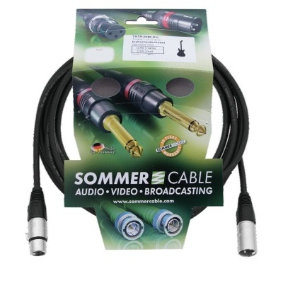 Cabo audio Sommer Cable com conectores XLR e jack 6,3 mm