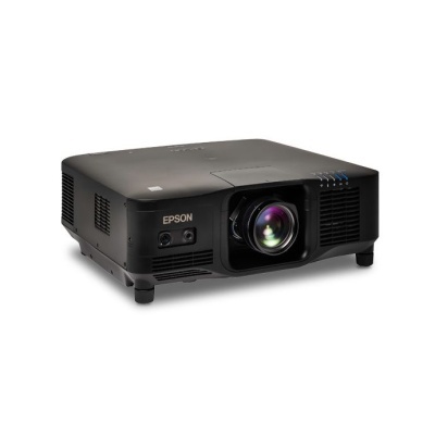 Projetor Epson preto com lente grande destacado