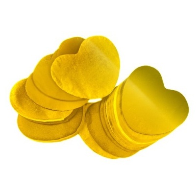 Almofadas ou discos amarelos em forma de coração com textura aveludada