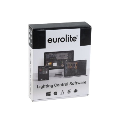 Caixa do software Lighting Control da eurolite em preto e branco
