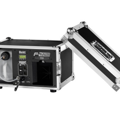Máquina de efeitos preta F-2 AZB com caixa de proteção aberta