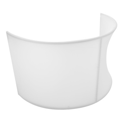 Suporte plástico branco curvo