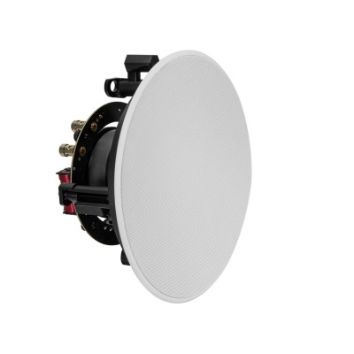 Coluna embutida redonda branca com grelha perfurada