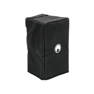 Capa protetora preta em tecido com logótipo circular