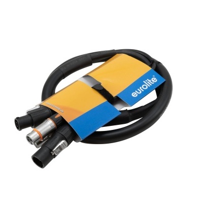 Cabo de ligação elétrica eurolite com três conectores