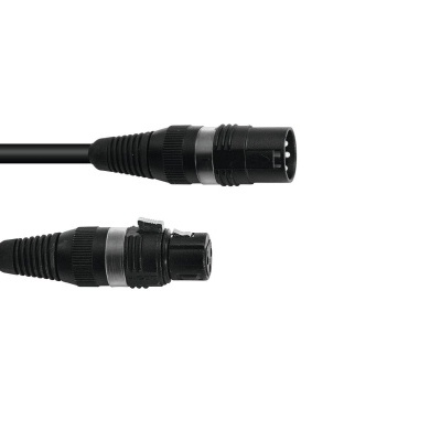 Cabo preto com conectores XLR de metal