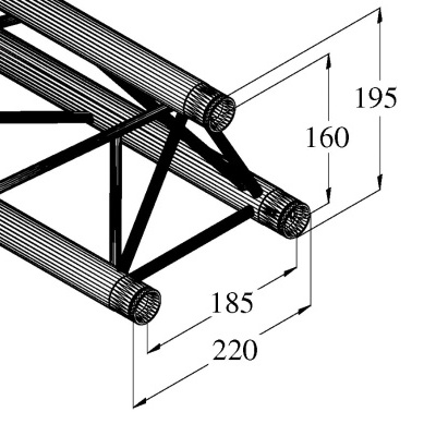 estrutura tubular metálica com medidas técnicas