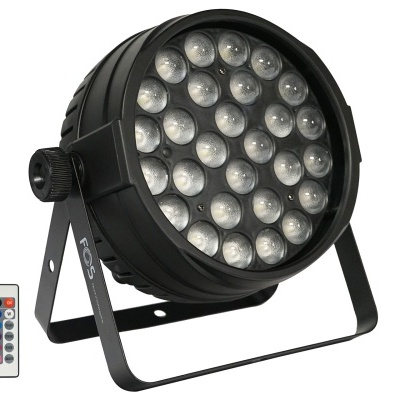 Refletor LED preto com 24 LEDs e controlo remoto colorido