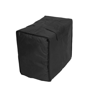 Capa protetora preta retangular em tecido resistente