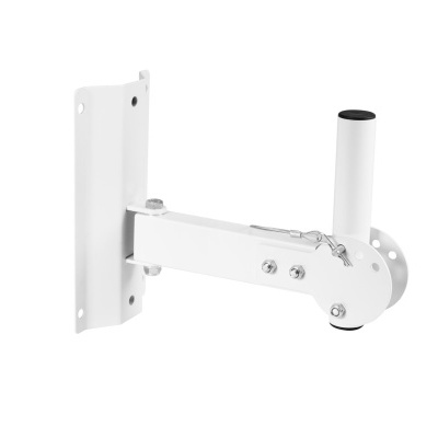 Suporte de parede metálico branco com braço articulado