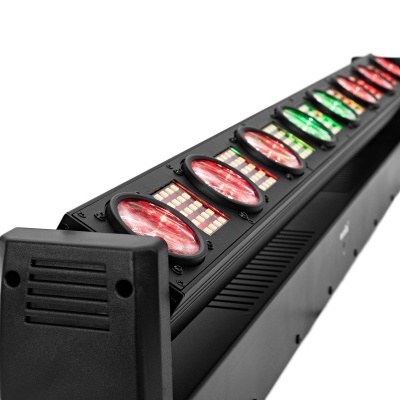 Barra de luz LED para palco com luzes vermelhas e verdes