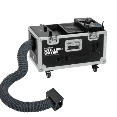 Máquina de efeitos de água preta Eurolite WLF-1500 com mangueira flexível e rodas