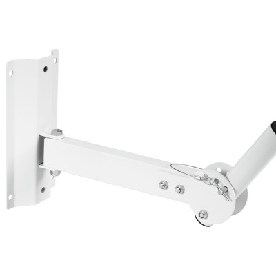 Suporte de parede metálico branco com braço ajustável