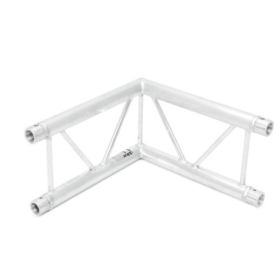 Estrutura metálica angular em alumínio prateado