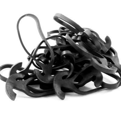 Anilhas de travão pretas em material plástico