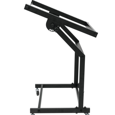 Suporte móvel ajustável preto com rodízios