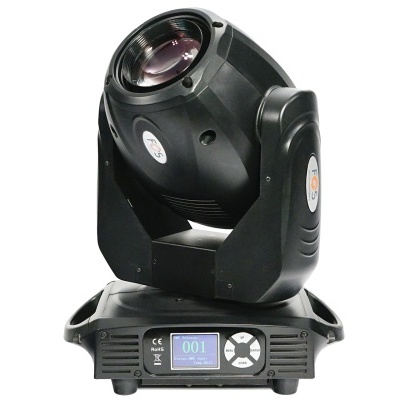 Cabeça móvel de luz profissional preta com visor digital azul