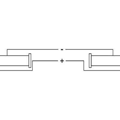 Desenho de conector elétrico de dois pinos com cabo