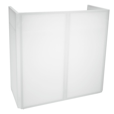 Balcão branco translúcido de três painéis