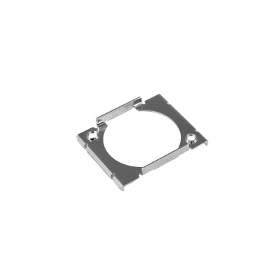 Suporte metálico prateado para componente electrónico