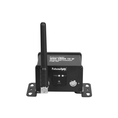 Dispositivo eletrónico preto Futurelight com antena em fundo branco