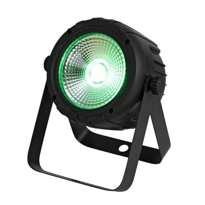 Projetor de luz LED preto com luz verde e suporte