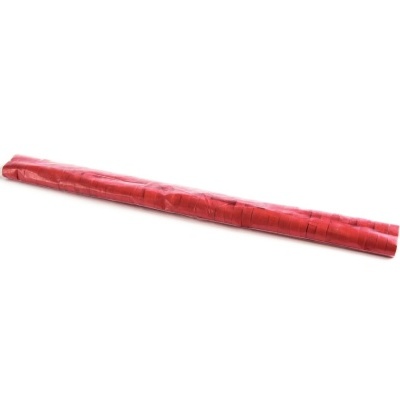 Rolo de papel vermelho sobre fundo branco