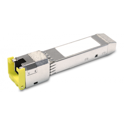 Transceptor óptico SFP metálico com tampa amarela