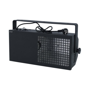 Máquina de efeito de fumo preta com cabo elétrico