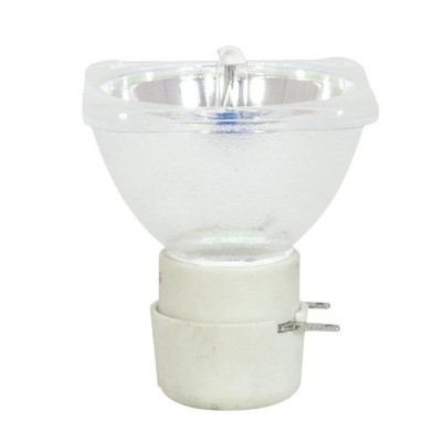 Lâmpada halógena MR16 transparente com base branca e pinos metálicos