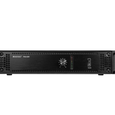 Amplificador de som preto PHANTOM com botões frontais