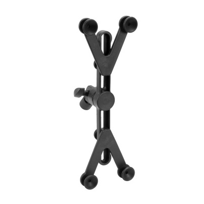 Suporte ajustável preto para dispositivos com quatro pontos de apoio acolchoados